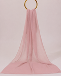Plain dusty rose pink nida hijab draped elegantly