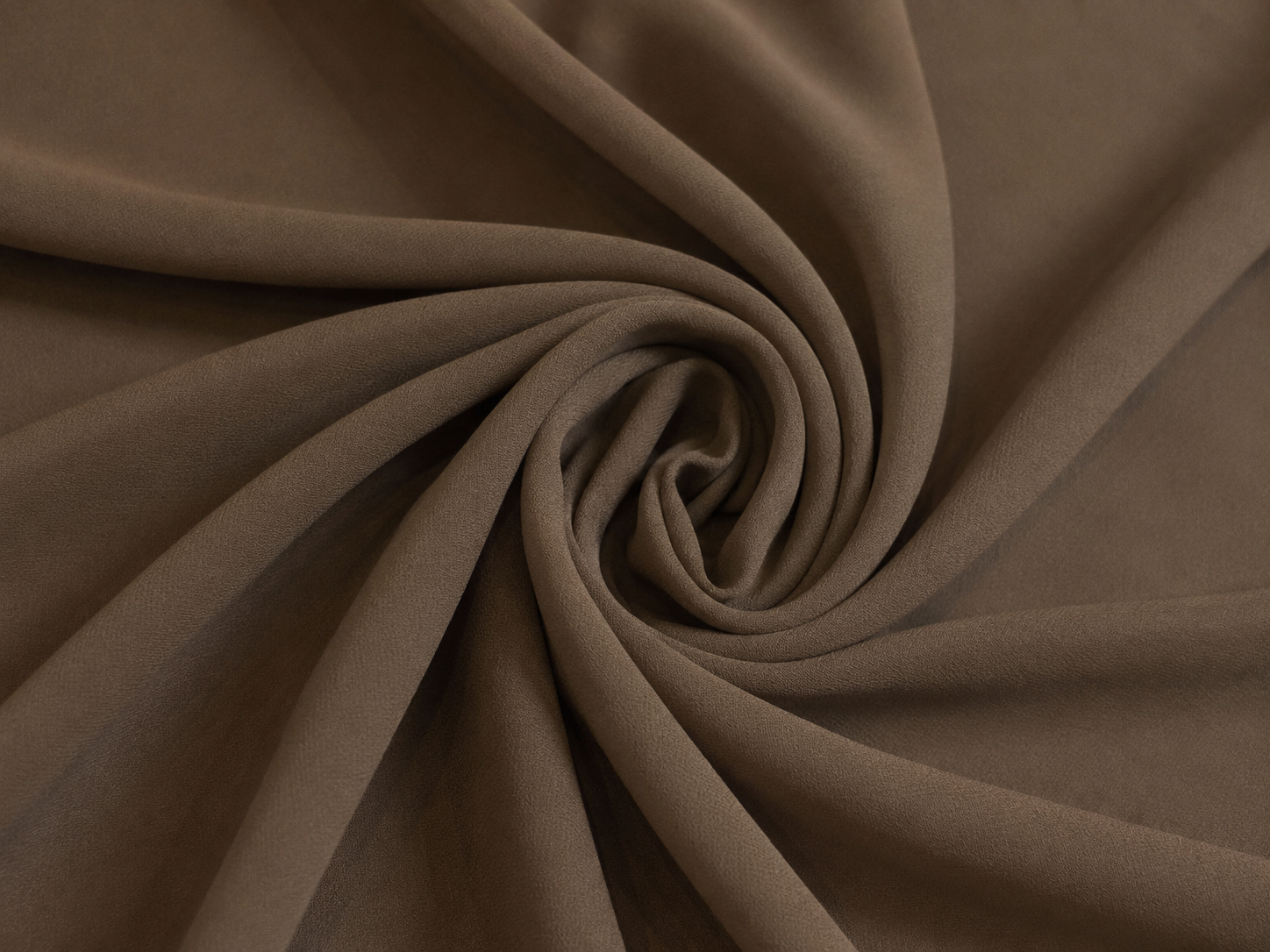 Mocha brown georgette fabric close-up texture
