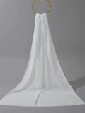 Plain white nida hijab draped elegantly